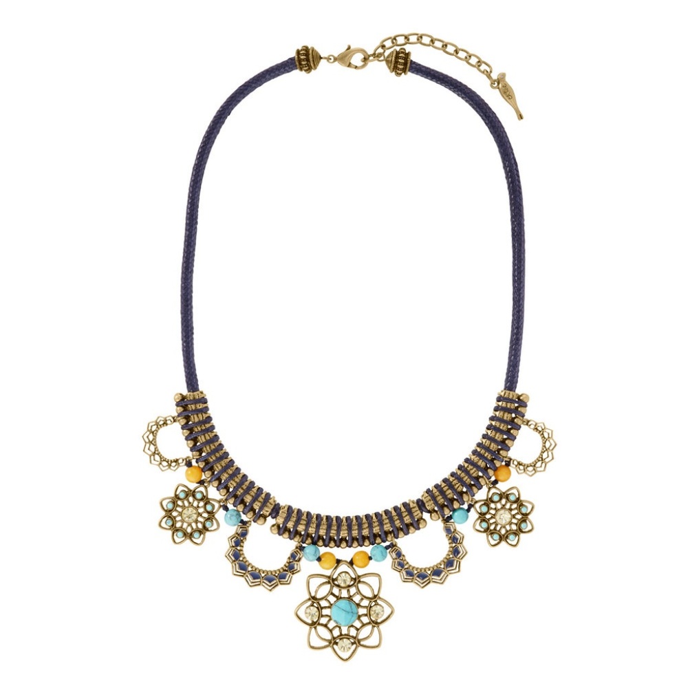 Golden Lotus Statement Necklace